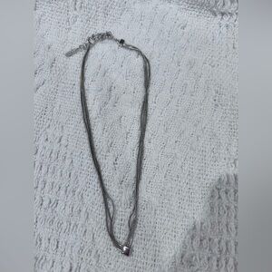 Silver Multi-Strand Napier Women’s Necklace - Elegant Layered Design